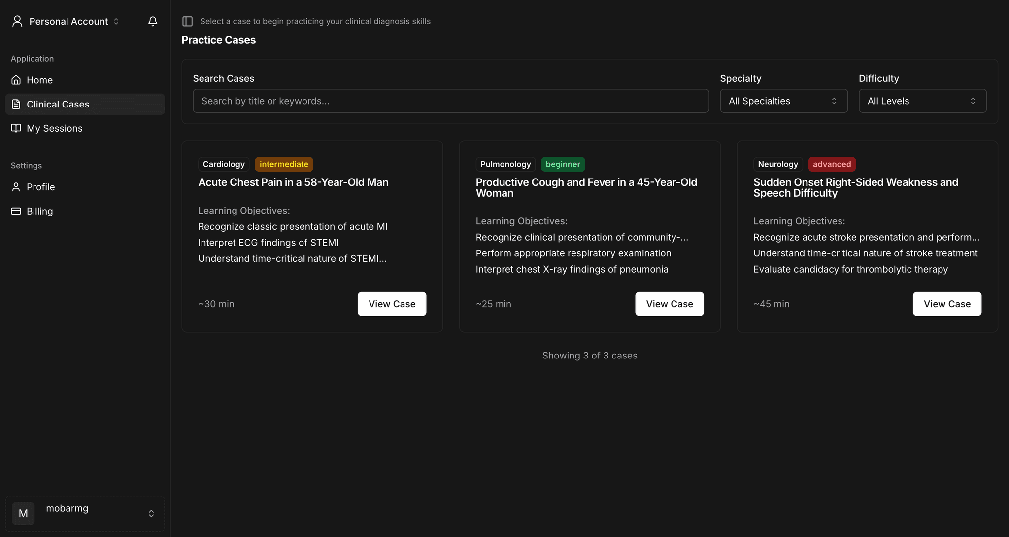 Clinical Practice Interface